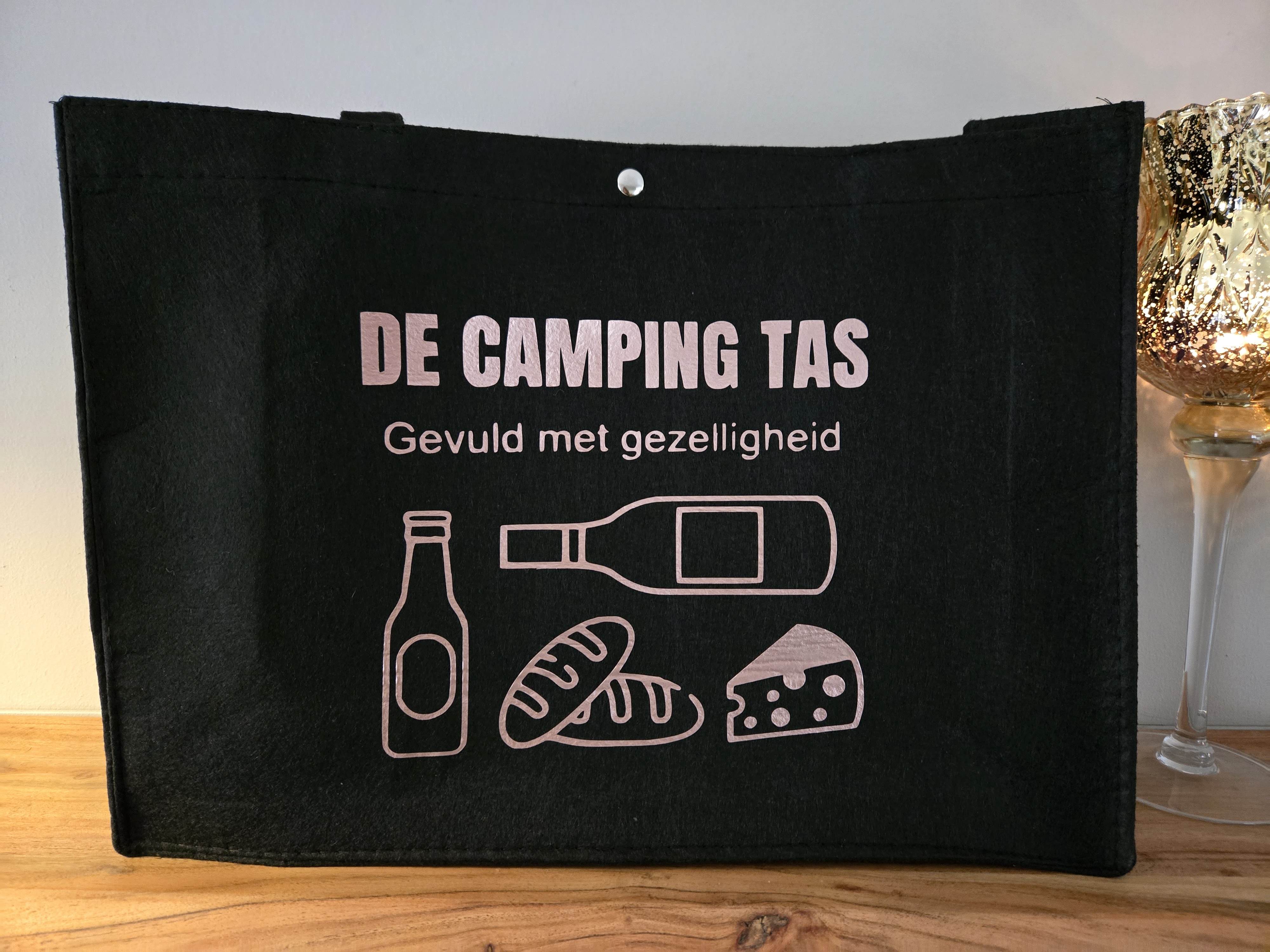 Vilten tas - De Camping Tas - Zwart