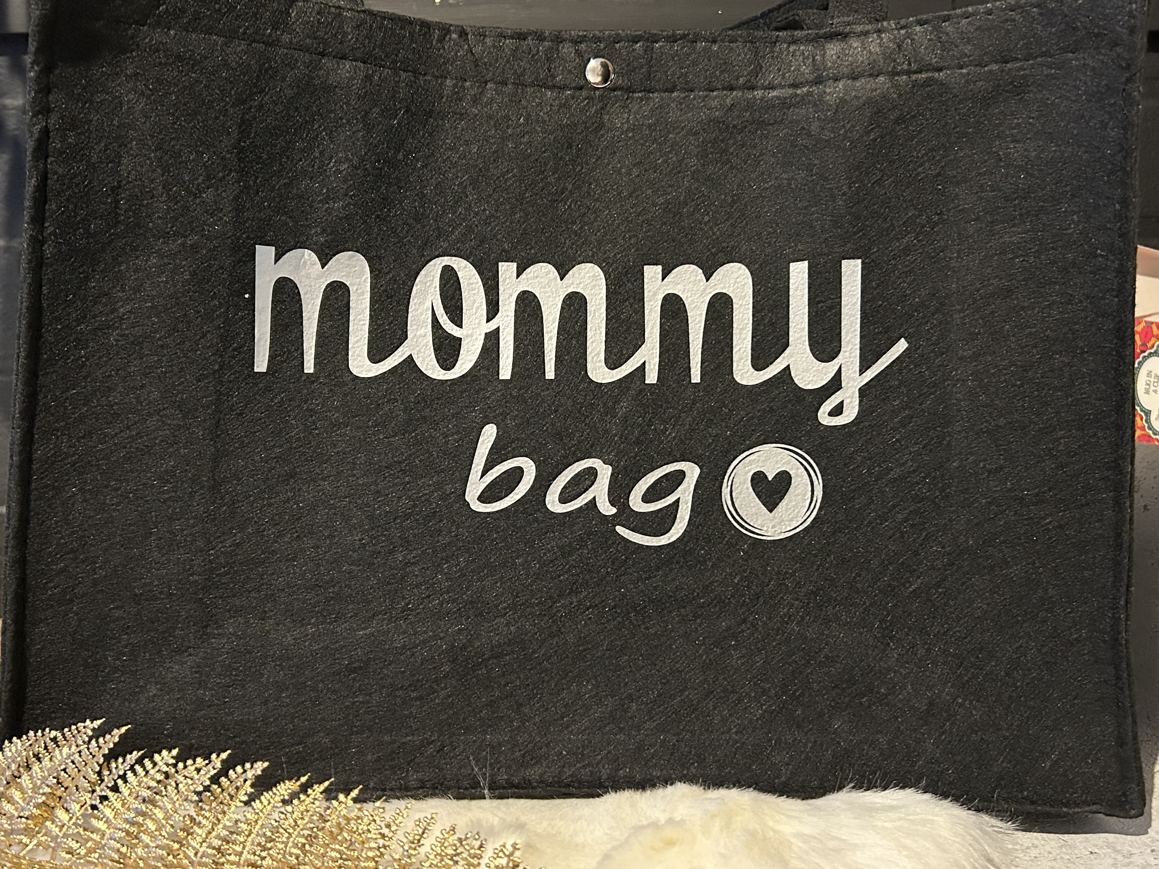 Vilten tas - Mommy Bag - Antraciet
