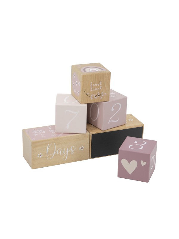 Mijlpaalblokken - Label Label - Roze