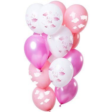 Ballonnen wolkjes - Roze