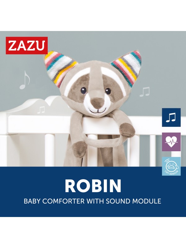 Baby Comforter Wasbeer - Grijs - ZAZU